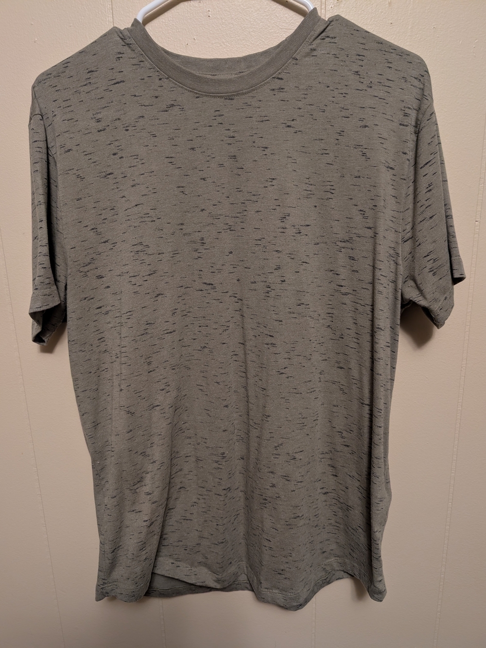 Men's Marled Olive Short Sleeve Crew Neck Tee
